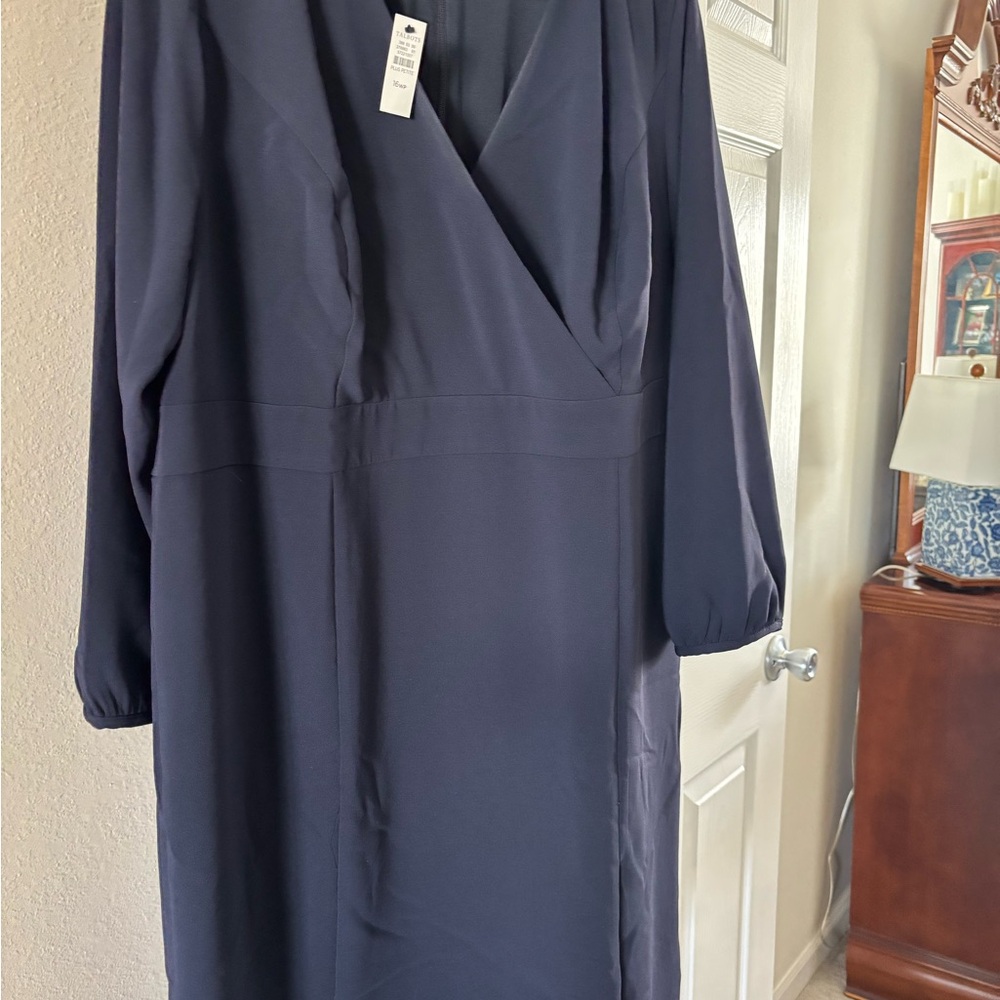 Talbots Deep Blue Long Sleeve Dress